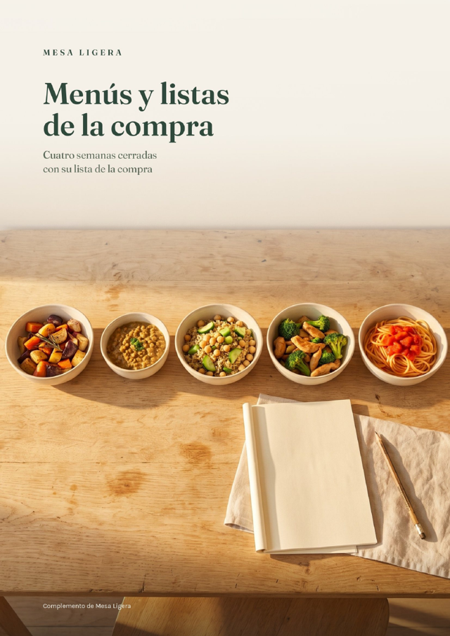 Portada de Menús y listas de la compra