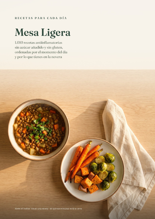 Portada de Mesa Ligera, el recetario